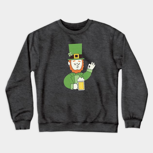 Leprechaun's Kiss Crewneck Sweatshirt by HandsOffMyDinosaur